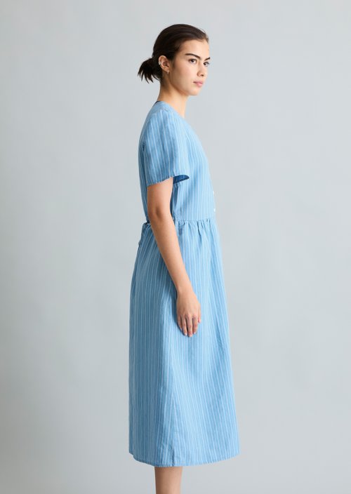 Striped dress regular — Light Blue