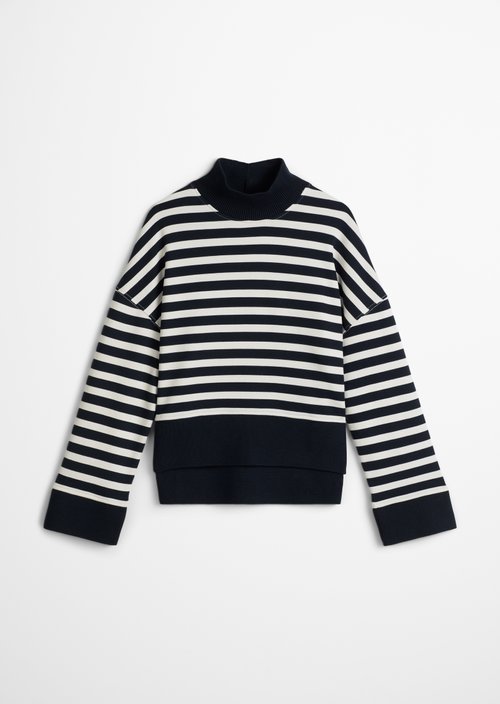 Relaxed striped sweatshirt — Dark Blue