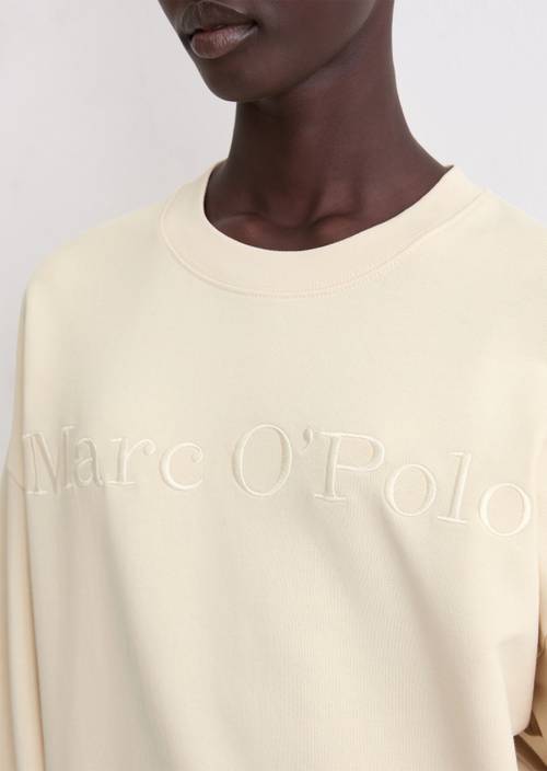 Sudadera relajada con logotipo Raw Cream en vista detallada