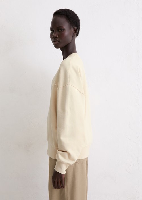 Logo sweatshirt relaxed — Raw Cream