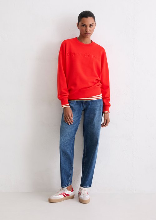 Logo sweatshirt relaxed — Bright Red