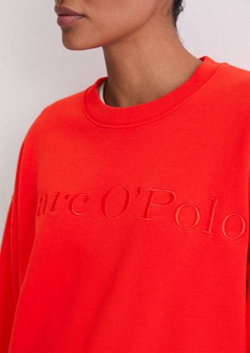 Sudadera relajada con logotipo Bright Red en vista detallada