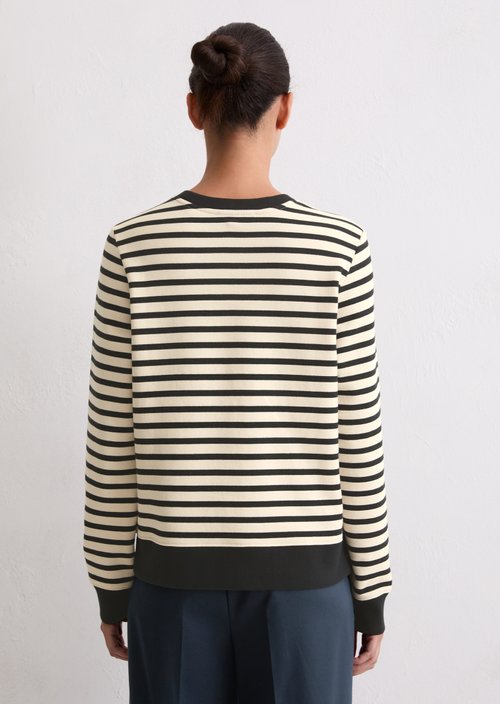 Regular striped sweatshirt — Dark Blue