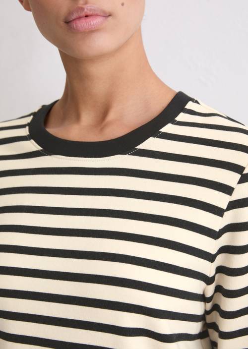 Regular gestreept sweatshirt Dark Blue in detailaanzicht