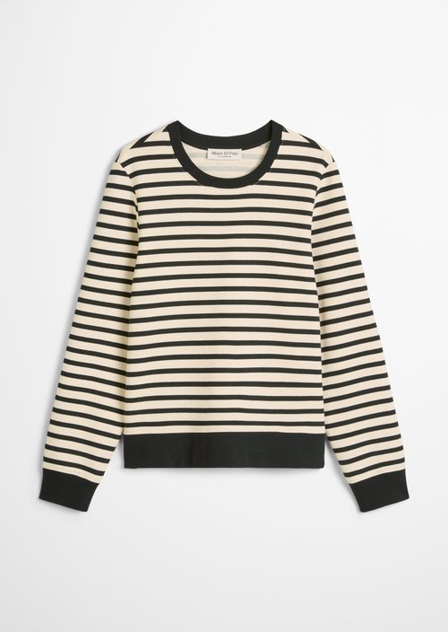 Regular striped sweatshirt — Dark Blue