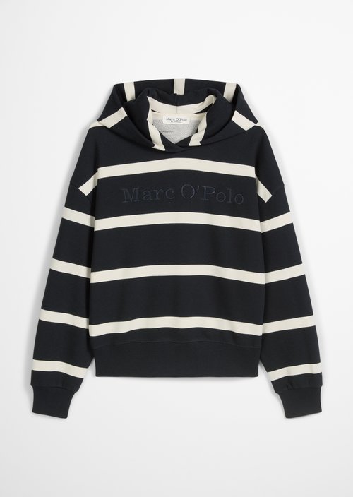 Striped hoodie relaxed — Dark Blue