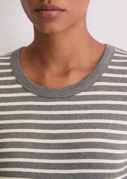 Regular striped longsleeve Dark Grey in detail view