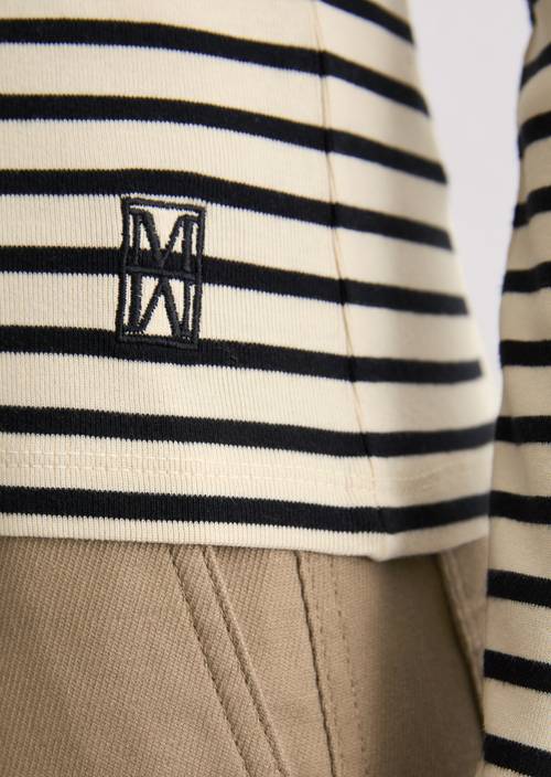 Regular striped longsleeve Dark Blue in detail view