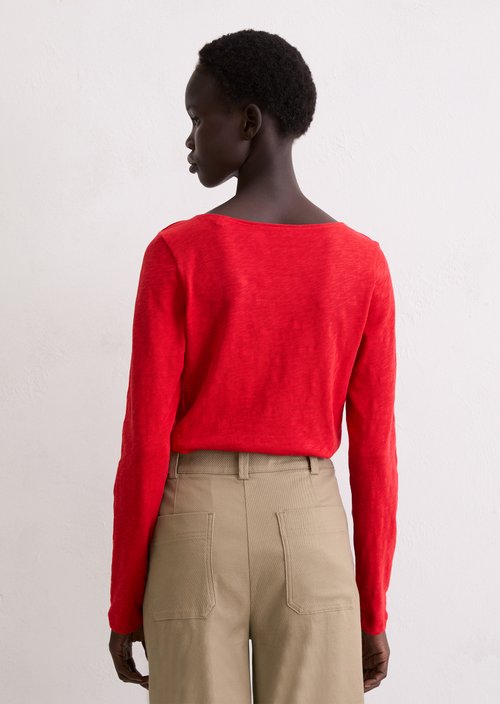 U-boat longsleeve regular — Bright Red