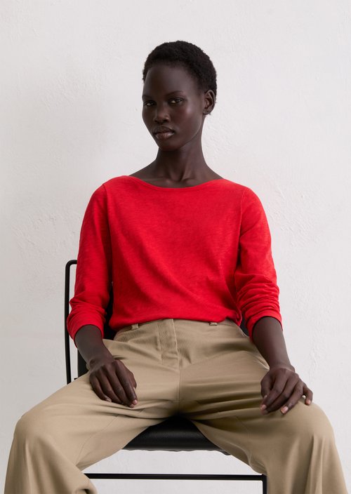 U-boat longsleeve regular — Bright Red