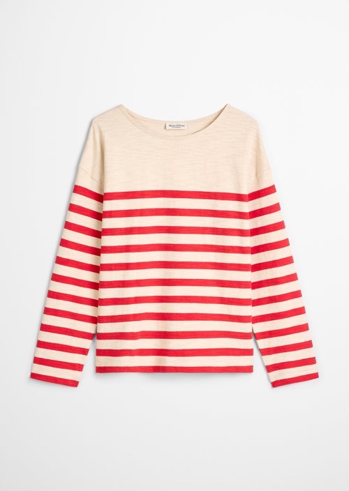 Striped longsleeve relaxed — Medium Red