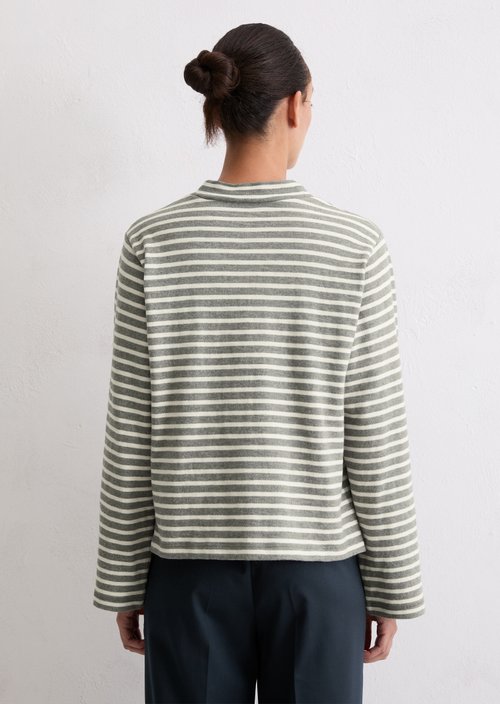Striped turtleneck longsleeve regular — Dark Grey
