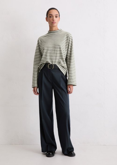 Striped turtleneck longsleeve regular — Dark Grey