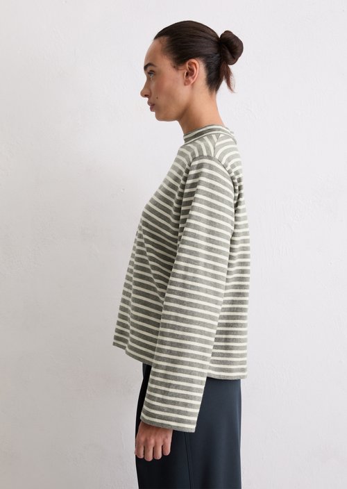 Striped turtleneck longsleeve regular — Dark Grey