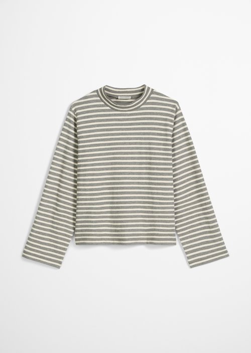 Striped turtleneck longsleeve regular — Dark Grey