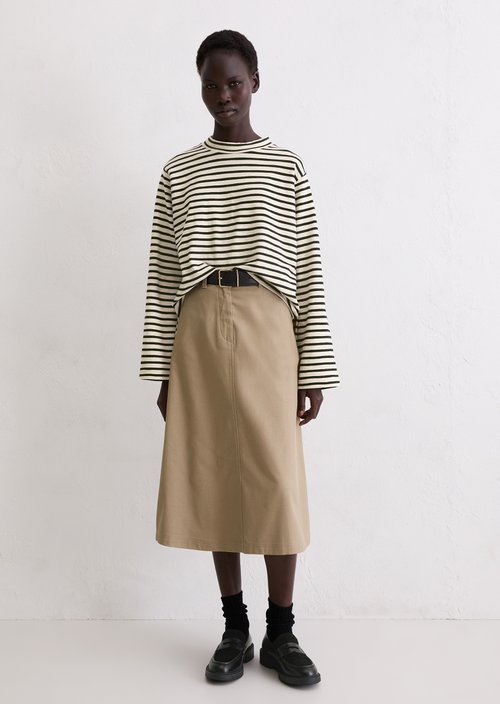 Striped turtleneck longsleeve regular — Dark Blue