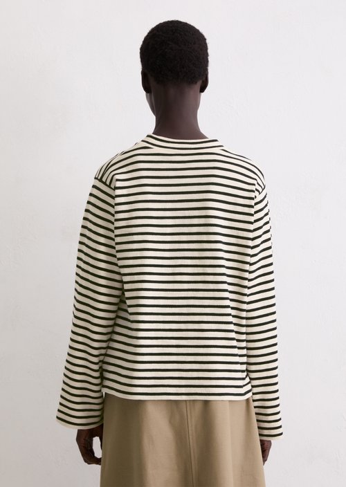 Striped turtleneck longsleeve regular — Dark Blue