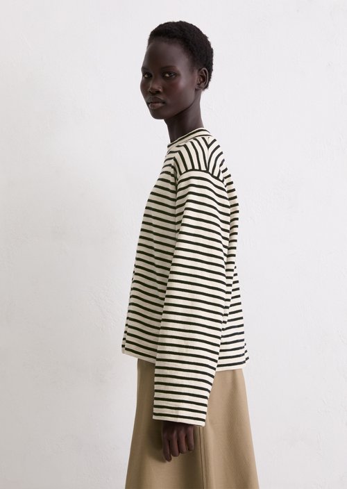 Striped turtleneck longsleeve regular — Dark Blue