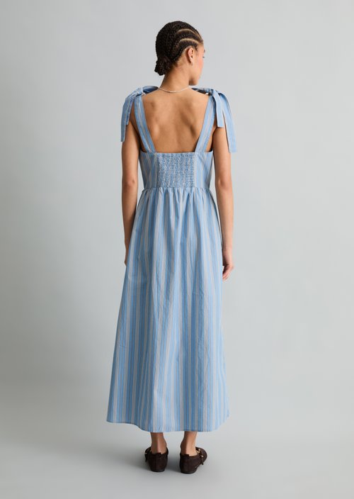 Striped dress Shaped — Light Blue