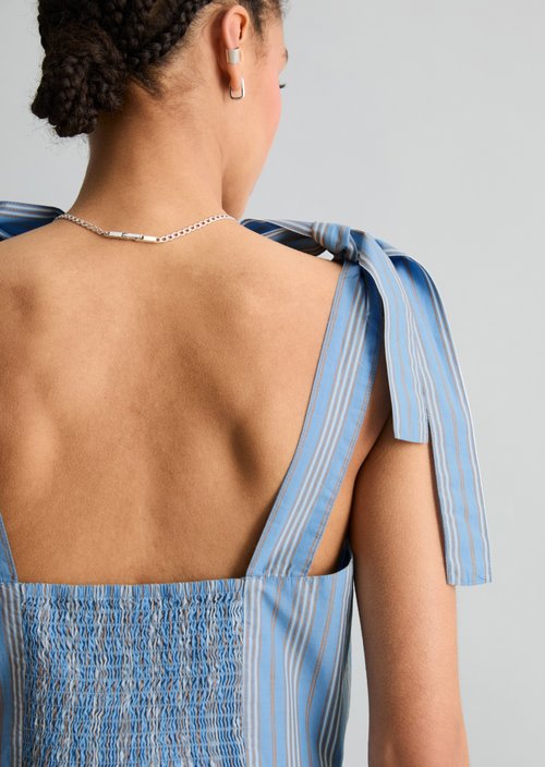 Striped dress Shaped — Light Blue