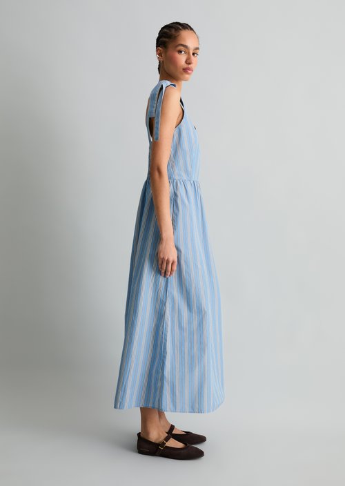 Striped dress Shaped — Light Blue