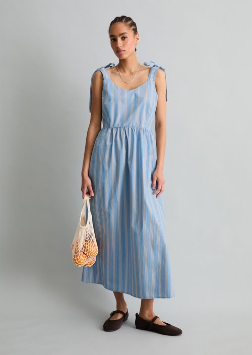 Striped dress Shaped — Light Blue