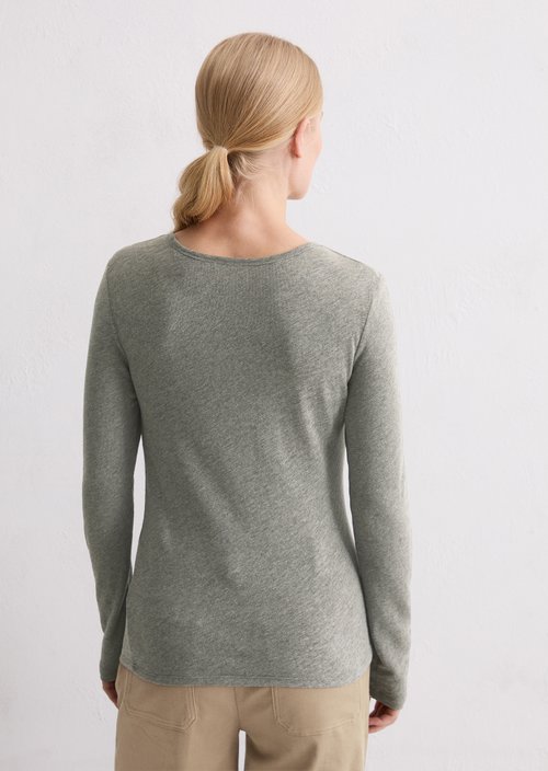 Logo longsleeve regular — Warm Granite Melange