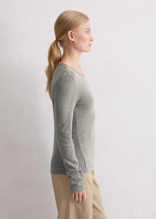 Logo longsleeve regular — Warm Granite Melange
