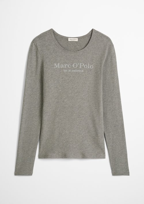 Logo longsleeve regular — Warm Granite Melange