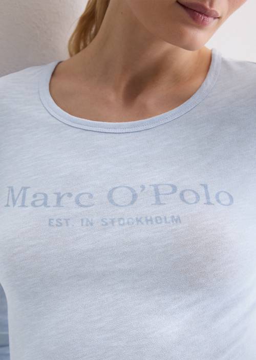 Logo-Longsleeve regular Soft Sea in Detailansicht