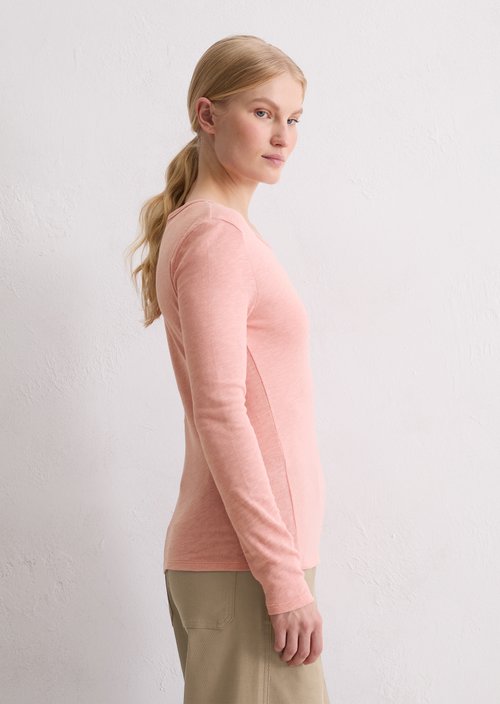 Logo longsleeve regular — Natural Rose