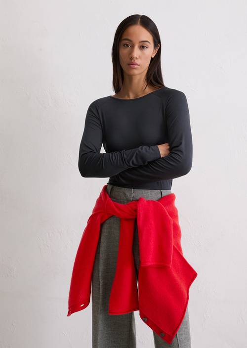 Longsleeve regular Deep Night Blue in vooraanzicht