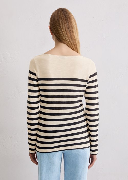 Striped longsleeve regular — Dark Blue