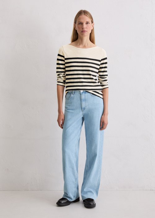 Striped longsleeve regular — Dark Blue