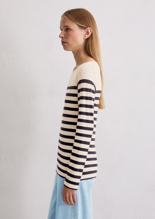 Striped longsleeve regular — Dark Blue