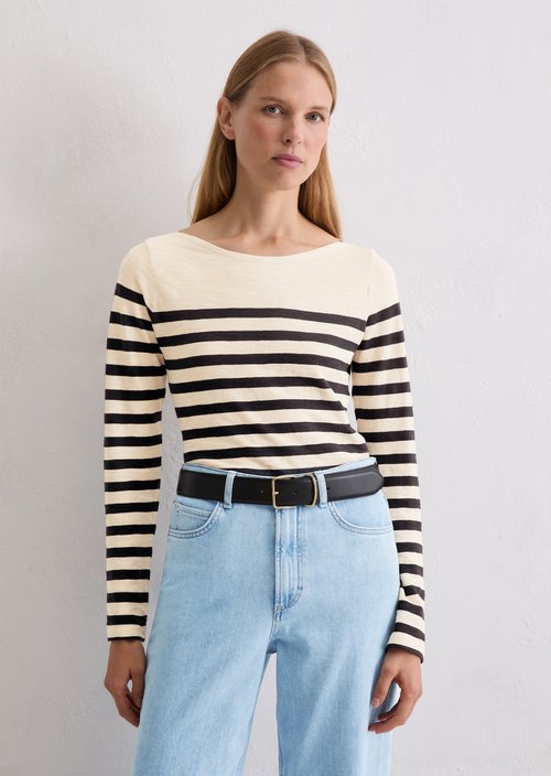 Striped longsleeve regular — Dark Blue