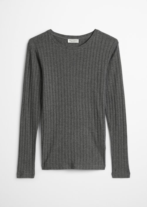 Longsleeve slim — Warm Granite Melange