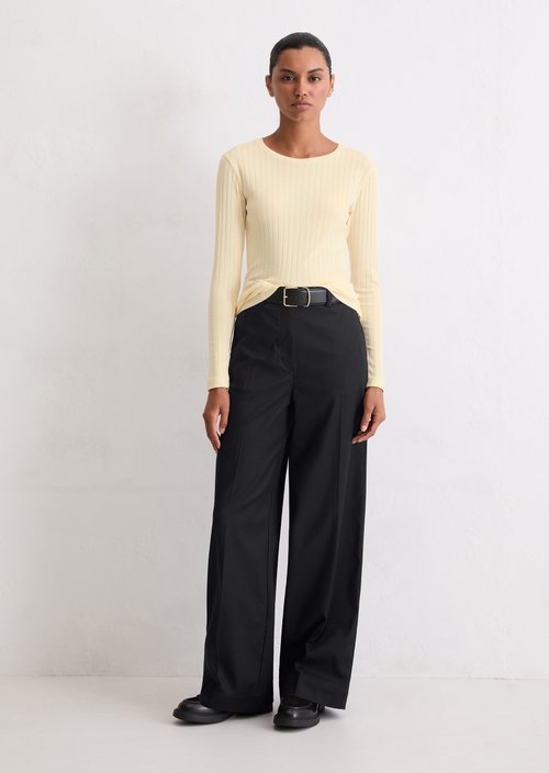 Longsleeve slim — Raw Cream
