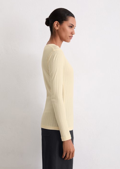 Longsleeve slim — Raw Cream
