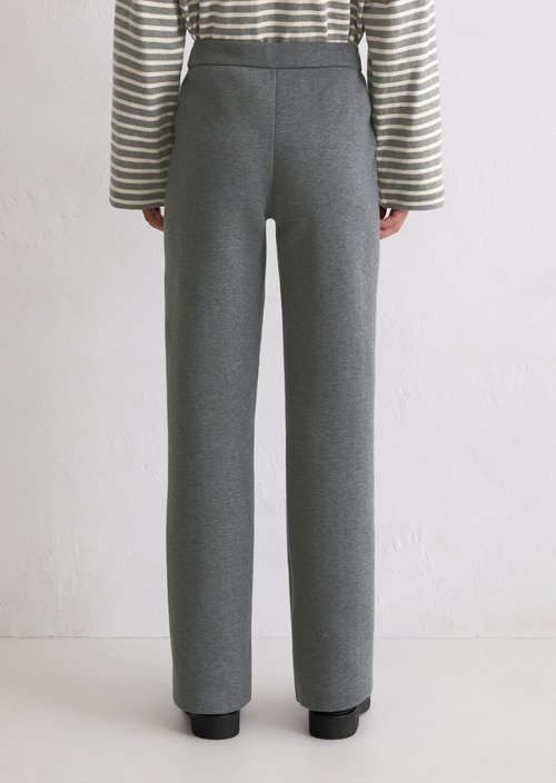 Relaxed jersey pants — Warm Granite Melange