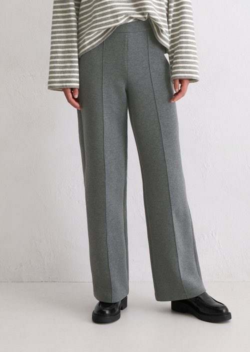 Relaxed jersey pants — Warm Granite Melange