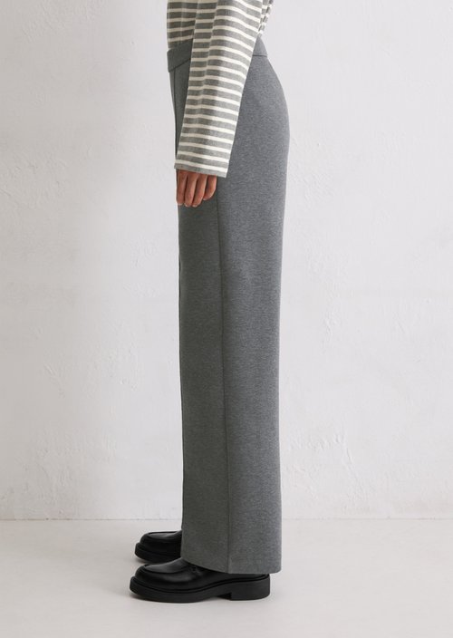 Relaxed jersey pants — Warm Granite Melange