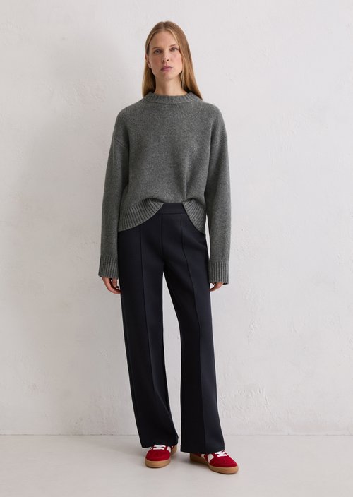 Relaxed jersey pants — Deep Night Blue