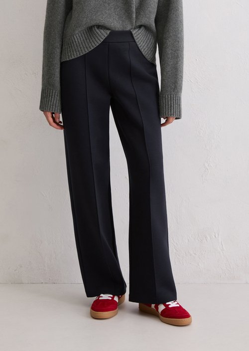 Relaxed jersey pants — Deep Night Blue