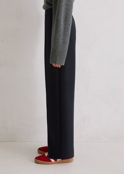 Relaxed jersey pants — Deep Night Blue