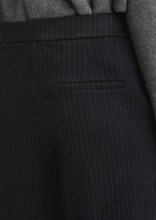 Relaxed pinstripe jersey pants Dark Grey in detail view
