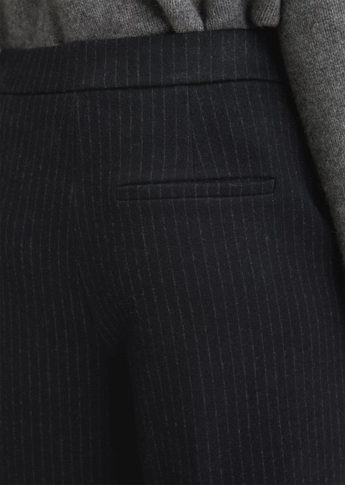 Relaxed pinstripe jersey pants — Dark Grey