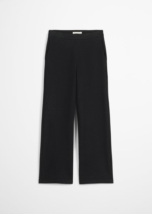 Relaxed pinstripe jersey pants — Dark Grey