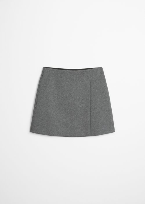 Jersey mini skirt regular — Warm Granite Melange