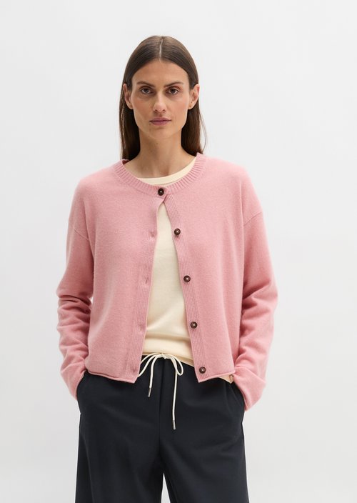 Regular cashmere cardigan — Natural Rose